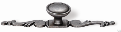 Furniture knob with signboard 1546 Antique Silver