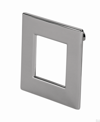 Square furniture handle 2057 Polished chrome