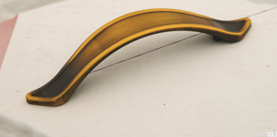 Elongated furniture handle 2149 96 Antique Gold Brushed