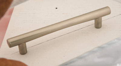 Elongated furniture handle 1975 128 Aluminum Brushed Nickel