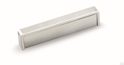 Elongated furniture handle 1907F 64 Polished chrome