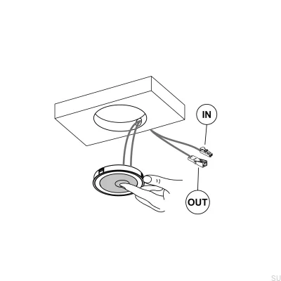 LED spotlight Holl TDM D-M Brushed steel