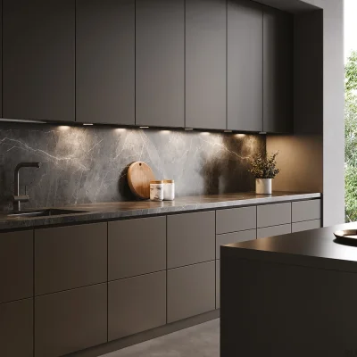 LED spotlight Holl D-M Brushed steel