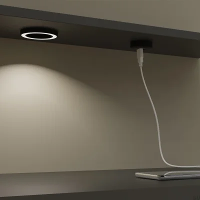 USB Connector Subby SP 20W/24V Brushed Steel