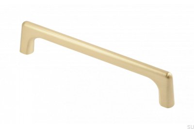 Elongated furniture handle Octavio 128 Gold Brushed