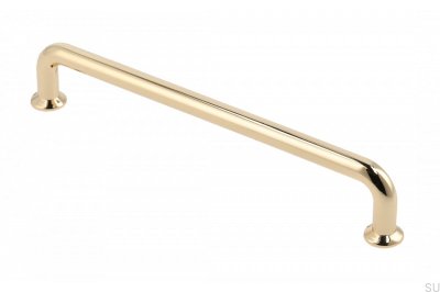 Elongated furniture handle Nord 128 Gold Polished
