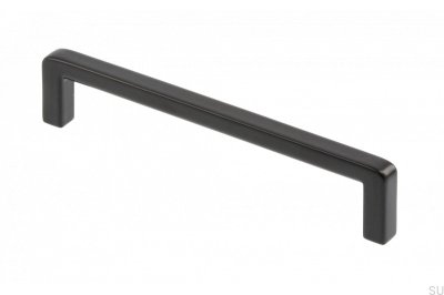 Elongated furniture handle Bagio 128 Metal Black Matt