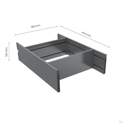 Drawer insert Flex 500 (473 mm) Dark grey