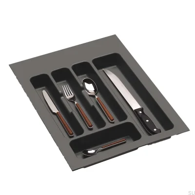 Classic cutlery drawer insert 400 mm Dark grey