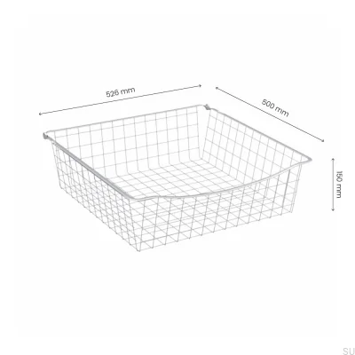 Wire basket 150 / 600 mm Silver