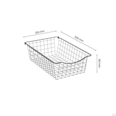 Wire basket 150/400 mm Dark grey