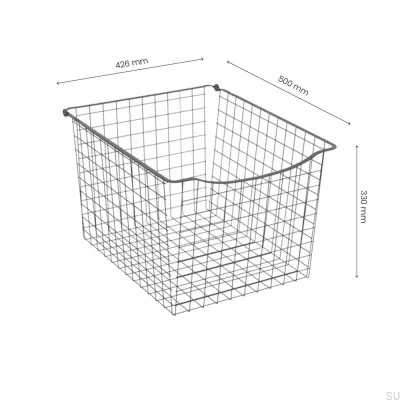 Wire basket 330/500 mm Dark grey