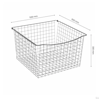 Wire basket 330/600 mm Dark grey