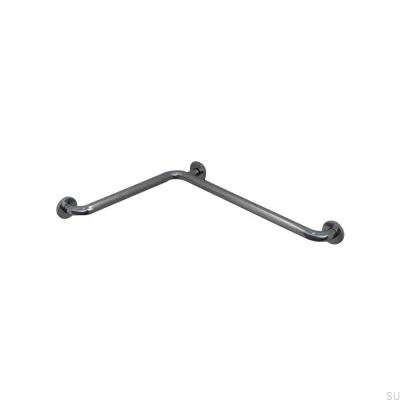 Angular horizontal steel shower rail