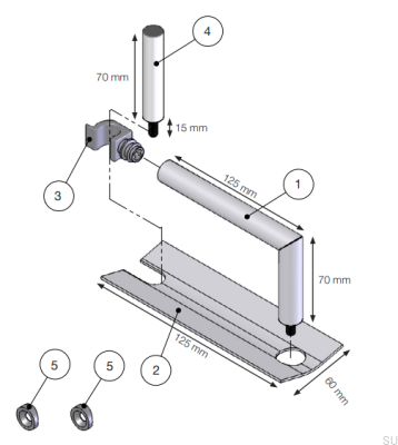 Toilet paper holder for railing 40133 Steel