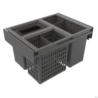 Waste sorting system Hide 600 Eco Dark grey