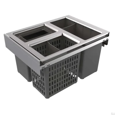 System of waste segregation containers Hide 600 Eco Silver