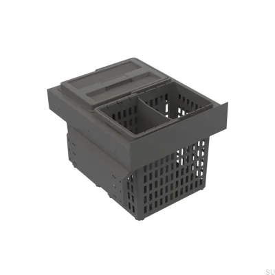 Select Side 400 Eco waste bin system Dark grey