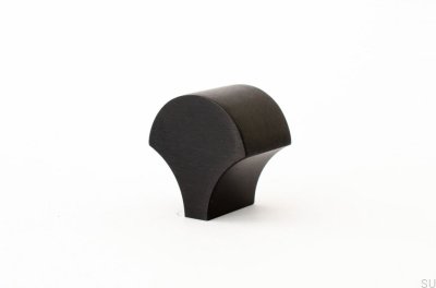 Furniture knob Feather 28 Aluminum Black