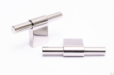 Furniture handle T-Bar Line 12 Silver, polished steel