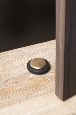 Foot Floor Door Stop Low 48 Aluminum Gold Brushed Cava