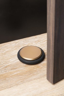 Foot Floor Door Stop Low 68 Aluminum Gold Brushed Cava