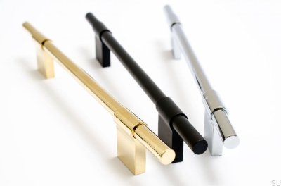 Furniture handle Line 128 Black Aluminum