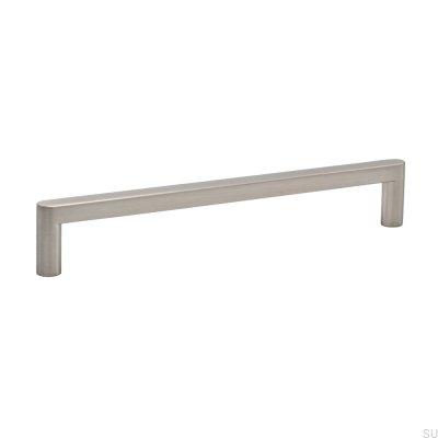 Elongated furniture handle Inez 160, brushed silver