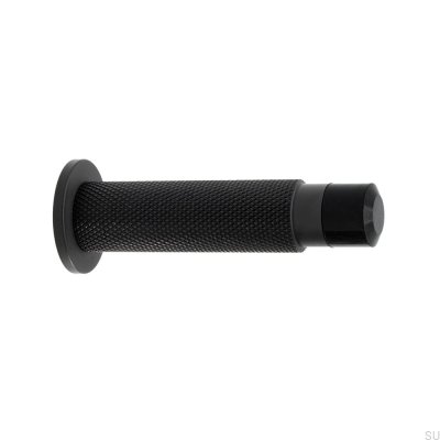 Foot, wall-mounted door stop, Dexter, Aluminum, Matte Black