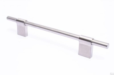 Furniture handle Line 128 Silver, Steel, Brushed