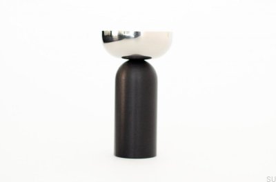 Kokeshi Mix 3052 Aluminum Black Wall Hanger with Polished Steel
