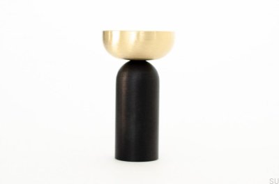 Kokeshi Mix 3052 Wall Hanger Aluminum Black with Brushed Brass