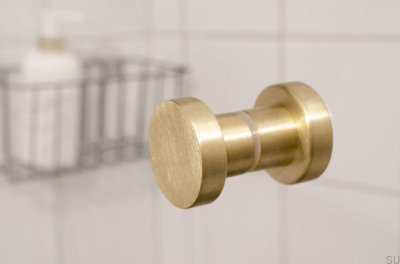 Double-Sided Door Knob Dot 40 Brushed Brass Unlacquered