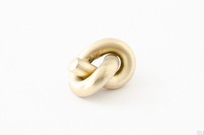 Knot 35 Furniture Knob Brass Brushed Unpainted