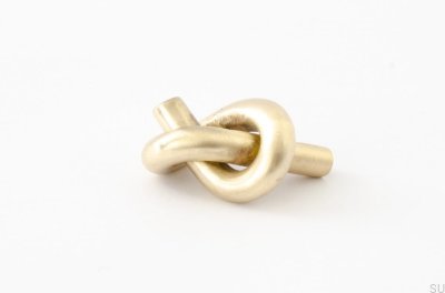 Knot 35 Furniture Knob Brass Brushed Unpainted