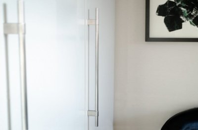 Elongated furniture handle Line Big 342 Brushed stainless steel