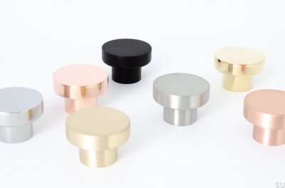 Dot 40 Brushed Aluminum Furniture Knob