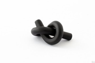 Knot 35 metal furniture knob, black lacquered