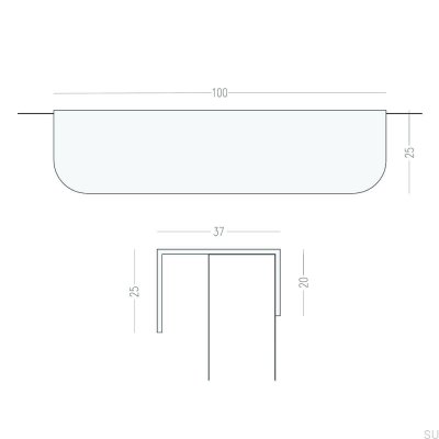 Edged furniture handle Edit Brass Brushed Unpainted