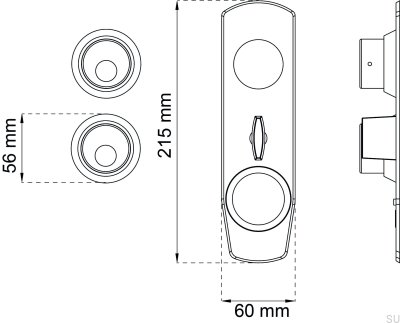 Sign with cylindrical accessories Polished Chrome Scandinavian Standard