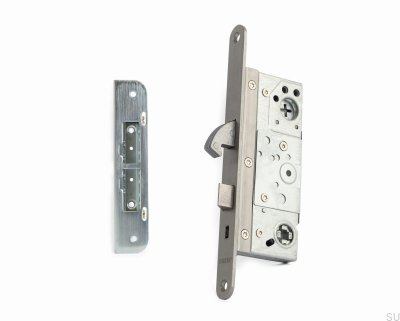 Lock housing with bolt 69192/69008 Matt Chrome Scandinavian Standard