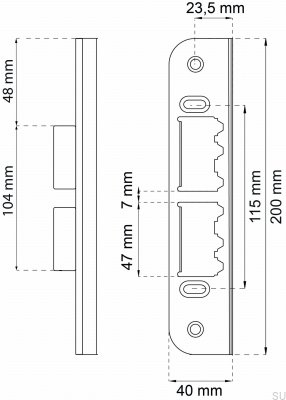 65950 Scandinavian Standard Zinc Lock