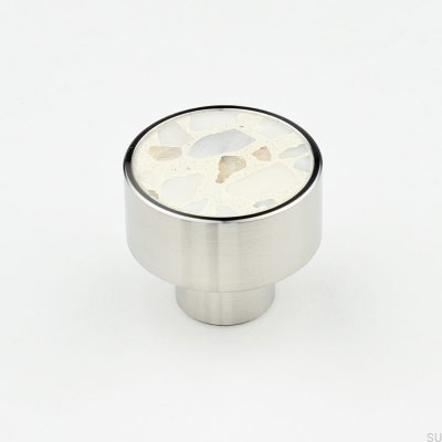 Marbelo M Steel White Marianna Furniture Knob