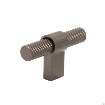 T-Bar Helix Aluminum Dark Brown furniture knob