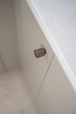 Helix Aluminum Dark Brown furniture knob