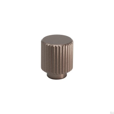 Helix Stripe Aluminum Dark Brown furniture knob