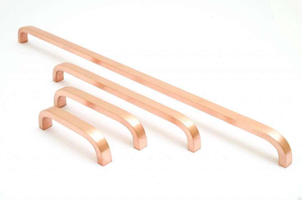 Zdjęcie produktowe miedzianych uchwytów z serii Slim