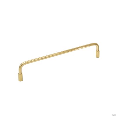 Spira 160 oblong furniture handle, polished brass