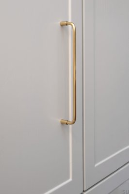 Spira 160 oblong furniture handle, polished brass