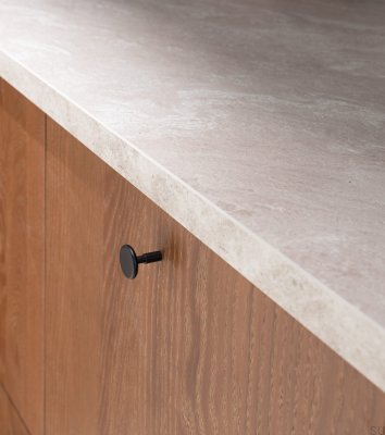 Spira Steel Matte Black furniture knob